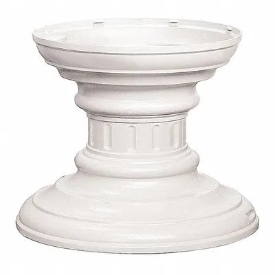 SALSBURY INDUSTRIES Pedestal: Aluminum, Powder Coated, White, Bolt Mounted - Mailbox Pedestals