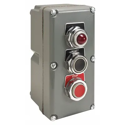 SCHNEIDER Control Station: (2) Push Buttons, 1 Pilot Lights, 1NO/1NC, Start/Stop - Push-Button Control Stations with Pilot Lights