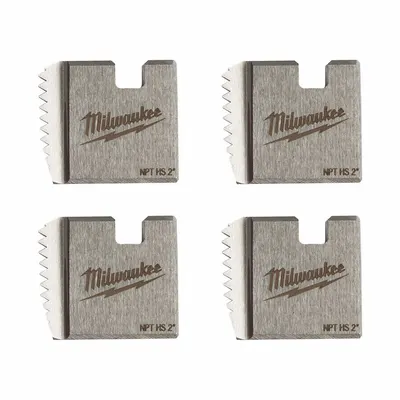 MILWAUKEE Pipe Threading Die Head: 2 in Pipe, NPT, Right Hand, High Speed Steel, 4 No. of Dies - Pipe Dies for Manual & Handheld Power Threaders