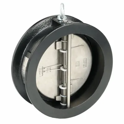KECKLEY Check Valve: Double Disc, Inline Valve Body, 8 in Pipe Size, Wafer, Cast Iron - Cast Iron Double-Door Wafer Check Valves