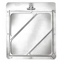 Vehicle Placard Holder: Front Plate Placard Holder, 14 1/8 in Wd, 12 1/2 in Ht, Aluminum (MPN 80SMP97)