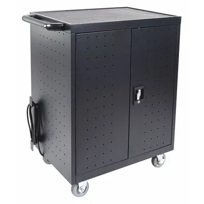 LUXOR Technology Charging Station: 17 in Laptops or Smaller/Chromebooks, Black - Charging Carts