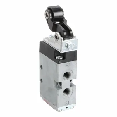 AVENTICS Manual Air Control Valve: CD04, Roller, Five-Way / Two-Position, Die Cast Zinc - Aventics CD Series Manual Air Control Valves