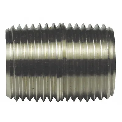 CALBRITE Nipple: 1 in Trade Size, 316 Stainless Steel, 1 1/2 in Overall Lg - Nipples