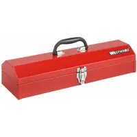 WESTWARD Tool Box: 19 in W 6 in D 4 in H, Steel, Red, Padlock, 1 Compartments