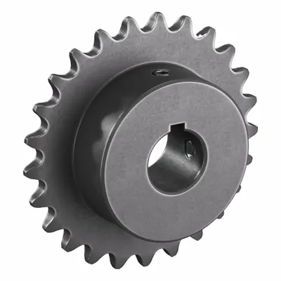 TSUBAKI Single Strand Sprocket: 35, For 3/8 in Chain Pitch, 3/4 in Bore Dia, 25 Teeth - Size 35 Fixed-Bore Roller Chain Sprockets