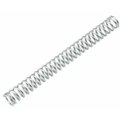 Door spring for commercial HVACR equipment. Provides tension for access doors on heating, ventilation, and air conditioning units. Used in bases, housings, and mounting kits for secure closure and easy opening during maintenance.