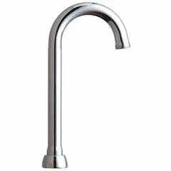Arc swivel spout made of brass with polished chrome finish. Laminar flow. UNEF connection. Includes mounting hardware. Suitable for commercial sinks in laboratories, kitchens, or washrooms.
