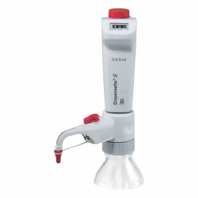 QORPAK Bottle Top Dispenser: 5 mL Volume Capacity - mL, 0.5 mL – 5 mL, Calibrated by User - Bottle Top Dispensers