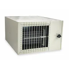 This electric plenum heater is designed for general-purpose heating in HVAC plenums, providing supplemental or primary heat in air-handling systems. It operates at 208V AC with a 3kW output and supports airflow of 350/400 CFM. The unit measures 12-1/2 in x 24 in x 19-1/2 in and is configured for 3-phase power.