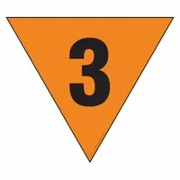 LABELMASTER Fire Division Symbol Placard: 3, 24 in, 24 in Label Wd, Reflective Sheet, Placard (MPN HMPG146FV)