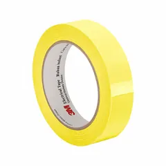 Polyester film tape with acrylic adhesive, 2 mil thick, 0.75 inches wide and 72 yards long. Provides abrasion resistance and electrical insulation for wrapping coils, motors, transformers, and other electrical components where mechanical protection is needed.