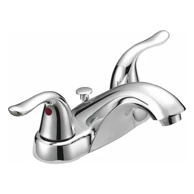 EZ-FLO Low Arc Bathroom Faucet: Impressions Collection, Brass, Chrome Finish, 1.2 gpm Flow Rate - Centerset Handle Bathroom Faucets