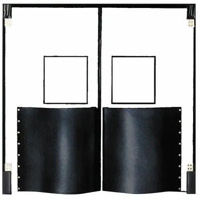 CHASE Swinging Door: Polyethylene, 2 Doors, White, 6 ft Door Wd, 7 ft Door Ht - Insulated Swinging Doors