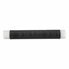 This 3M cold shrink tubing is made of black EPDM rubber. It has a 1.19-inch inner diameter before shrinking and a 0.55-inch inner diameter after shrinking, with a 9-inch length. It is used for insulating and sealing electrical connections, splices, and terminations in industrial environments.