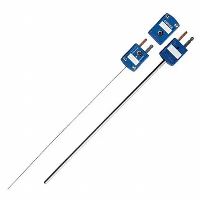 OMEGA KMQSS-062U-12 Type K Thermocouple Probe for Air, 12 in, Clip - Thermocouples for Liquid & Gas Applications
