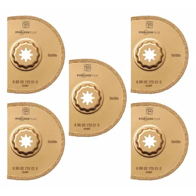 FEIN Oscillating Scraper Blade: 3 9/16 in Blade Wd, 3 9/16 in Blade Lg, Carbide Grit - Starlock Plus Mounted Blades