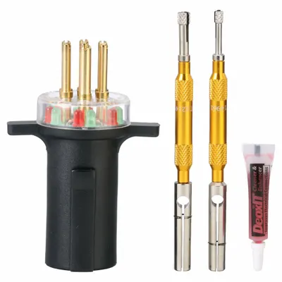 INNOVATIVE PRODUCTS OF AMERICA Towing Maintenance Kit: 7-Way Round Pin Maint Kit, 12V DC - Towing Circuit Maintenance Kits
