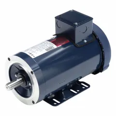 Totally enclosed fan-cooled (TEFC) 3-phase AC motor, 2 hp, 1,760 RPM at 60 Hz. Full load current 3.0 A at 230/460V AC. C-face with rigid base mount for direct-coupled applications such as pumps, fans, conveyors, and compressors.