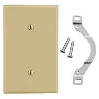 HUBBELL Wall Plate: Blank, 1 Gang, Ivory, Std Size (MPN P14I)