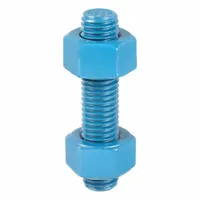 USA FASTENER Fully Threaded Stud: 5/8"-11 Thread Size, Steel, Grade B7, PTFE Coated, 3 in Lg, 4 PK (MPN B7-.625-3)