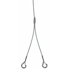 Steel aircraft cable hanging kit for suspending IB Series bay light fixtures. Includes two 120-inch cables, each 1/6 inch wide, with a silver unfinished finish. Suitable for use in industrial and commercial settings where adjustable mounting of high-bay lighting is required.