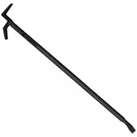 The LEATHERHEAD TOOLS NYH-3 is a New York Hook type forcible entry tool with a 36-inch round carbon steel handle. It is designed for prying, pulling, and breaching operations in firefighting and rescue scenarios. This tool does not include a strap