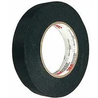 Acetate cloth electrical tape with rubber adhesive, 7.09 mil thick, black. Used for insulating and protecting wires and cables in motors, transformers, and control panels. Supplied as a 72-pack of 1/2-inch-wide by 72-yard-long rolls