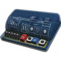 This 433 MHz digital receiver is a replacement part for door operators, featuring an unfinished black finish. It is designed to receive signals for controlling door movement in compatible door operator systems. Not ADA compliant.