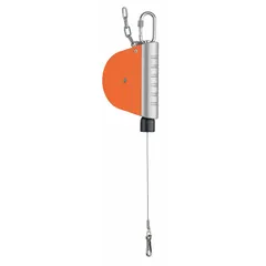 This non-locking tool balancer suspends hand tools up to 3.3 lb, reducing operator fatigue and preventing tool damage. It features a 5.25 ft nylon cable with a snap hook for quick attachment. Typical applications include assembly, manufacturing, and maintenance tasks where tools need to be kept within easy reach.
