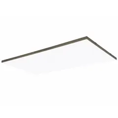This drop-in panel radiant electric ceiling heater is designed for recessed mounting in suspended ceilings. It operates at 750W on 208V AC, 1-phase, providing supplemental warmth in commercial or residential spaces. The white housing measures 48 in x 24 in x 1 in and blends with standard ceiling tiles.
