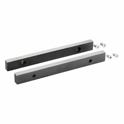 WESTWARD Screw-In Vise Jaw Caps, For 8 in Vise Jaw Width, Steel, 4 Screws