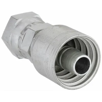 WEATHERHEAD Hydraulic Crimp Fitting: Steel x Steel, Straight, -8 For Hose Dash Size - Weatherhead Crimp Hydraulic Hose Fittings with NPTF Connection