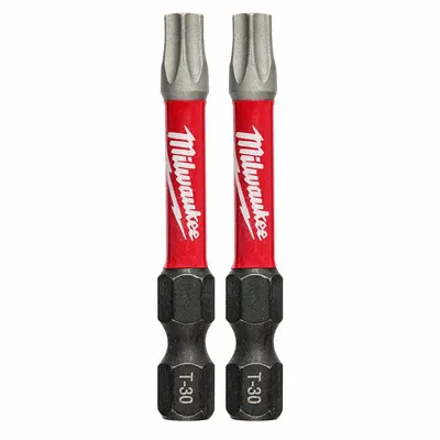 MILWAUKEE Power Bit: Power Bit, T30 Bit Size, Imperial, Torx Head, T30 Bit Industry Size - Impact Torx Bits