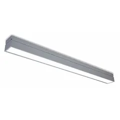 Architectural LED suspended light with a nominal length of 4 ft, width of 3 1/2 in, and color temperature of 3500K. Operates at 120/277V AC with a power consumption of 33 W. Designed for suspended mounting in commercial and institutional spaces requiring even illumination.
