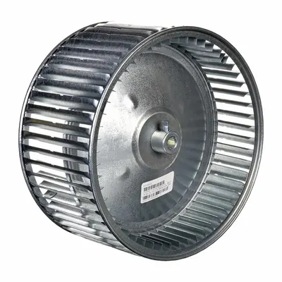 PROSTOCK Blower Wheel: Forward-Curved, 11 15/16 in Dia, 10 11/16 in W, CW Hub End - Dual-Inlet Forward-Curved Blower Wheels