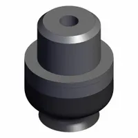 SMC Flat Cup: Flat, M5 x 0.8, 4 mm Pad Dia, Silicone, Black, 40, 9 mm Pad Ht, ZP2 (MPN ZP2-TB04EUS-H5)