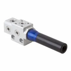 Vacuum generator from the Schmalz SBP series, with a maximum supply pressure of 6 bar and a nozzle diameter of 0.7 mm. Features a 1/8 in G female connection. Suitable for generating vacuum in automated handling, packaging, and pick-and-place applications using compressed air.
