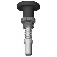 Weld Mount Retractable Spring Plunger: Pull Knob, 0.5 in Plunger Wd, 0.55 in Plunger Projection (MPN GI1/2S2.25-BPL5)