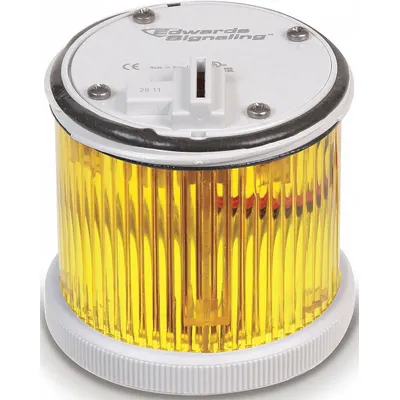 EDWARDS SIGNALING Tower Light Module: Flashing/Steady, 24V AC/24V DC, Yellow - Multimode Light Modules