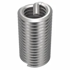Free-running tanged helical insert for repairing or reinforcing tapped threads in metal. M7-1.00 metric coarse right-hand threads. 18-8 stainless steel construction. Supplied in a 100-piece pack.