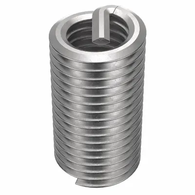 HELI-COIL Helical Insert: Tanged Tang Style, Free-Running, M7-1.00 Thread Size, Plain - Free-Running Tanged Helical Inserts