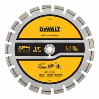 DEWALT Diamond Saw Blade: Asphalt, 14 in Blade Dia., 1 in Arbor Size, Wet/Dry, Best, Segmented (MPN DW47444)