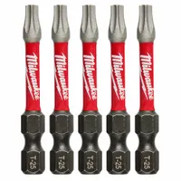 MILWAUKEE Power Bit: Power Bit, T25 Bit Size, Imperial, Torx® Head, T25 Bit Industry Size, Std, 5 PK (MPN 48-32-4685)