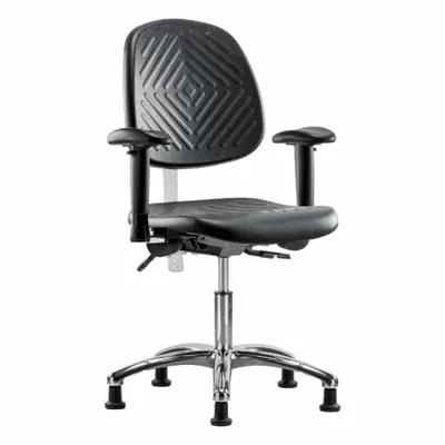 OEM Polyurethane Cleanroom Chair with Arms - Polyurethane Cleanroom Chairs