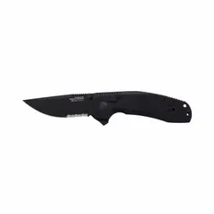 This assisted-opening folding knife has a fiberglass construction with a 3 1/2 in closed length and 6 1/2 in overall length. It is designed for cutting tasks in industrial maintenance, construction, and field service, suitable for cutting rope, strapping, and packaging materials.