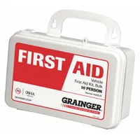FIRST AID ONLY First Aid Kit and Housing: Vehicle, 10 People Served, 63 Components, Plastic (MPN 59308)
