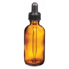 Approved Vendor Amber Glass Lab Dropper Bottle, 120 mL, Round, Soda Lime Glass