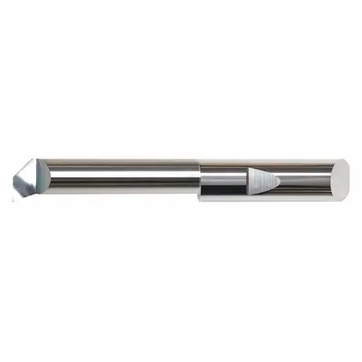 MICRO 100 Boring Bar: Top Rake Chipbreaker, 1/4 in Shank Dia., AlTiN, Right Hand - Machining