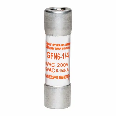 MERSEN Fuse: GFN Series, Midget, Time-Delay, 6.25 A, 250 V AC, 13/32 in x 1 1/2 in - Time-Delay Cylindrical Fuses